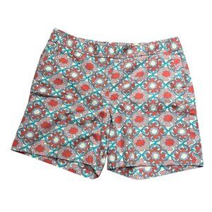 Talbots All Over Print High Rise Shorts Stretch Summer Preppy16